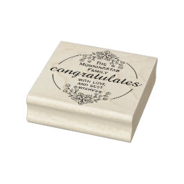 Stempelkreis - DEIN TEXT & DEINE IDEE - BLUMEN 9 Gummistempel