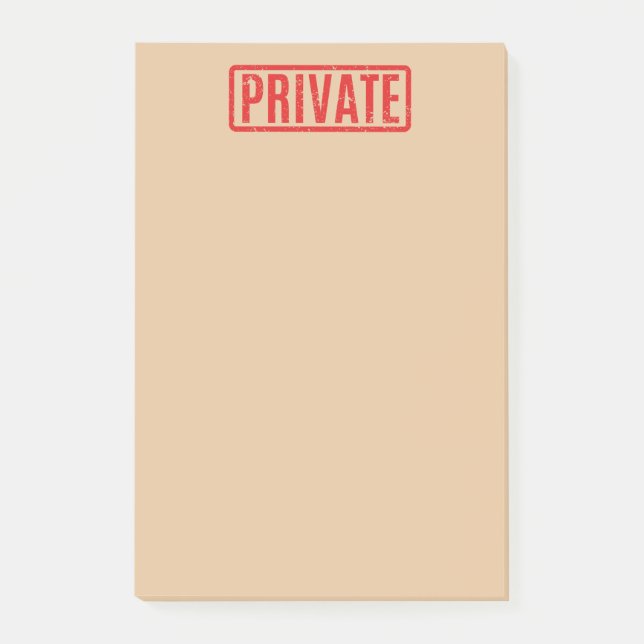Stempelte private Post-it-Notizen Post-it Klebezettel (Vorderseite)