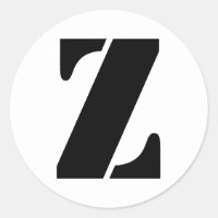Stencil Alphabet von Janz Letter Z White