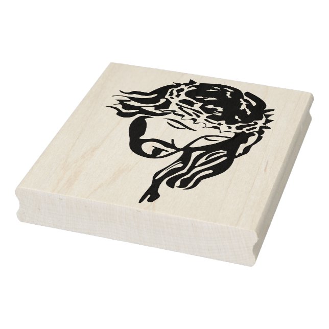 Stencil Jesus Bust Musterkunst Briefmarke Gummistempel (Stempel)