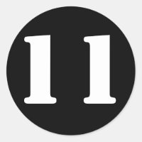 Stencil Numbers von Janz Number 11 Elf Black