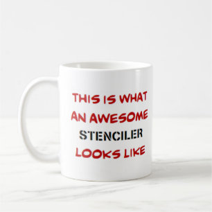 stenciler, awesome kaffeetasse