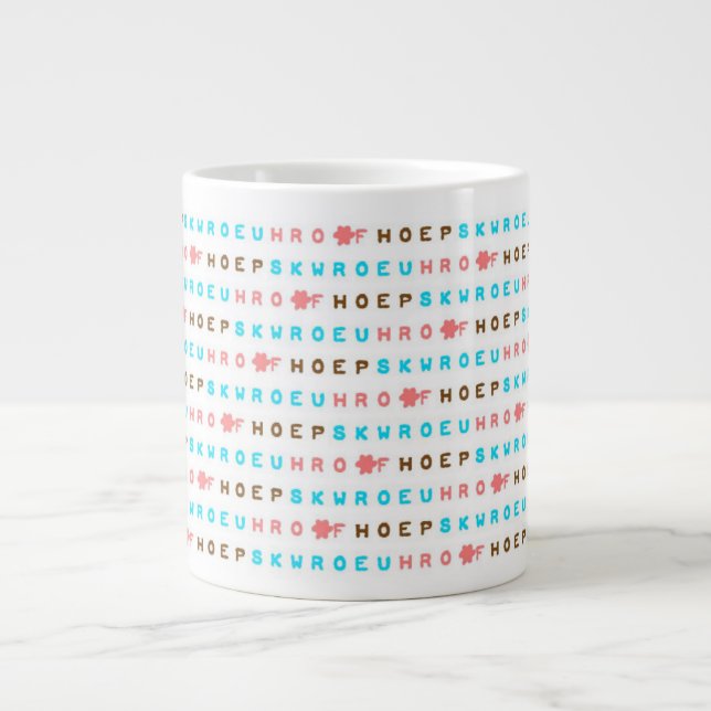 Steno Liebe-Hoffnungs-Freude-Tasse Jumbo-Tasse (Vorderseite)