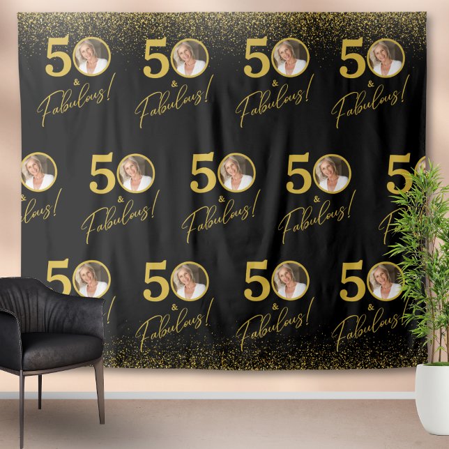 Step and Repeat Fabulous Birthday Photo Backdrop  Wandteppich (Von Creator hochgeladen)