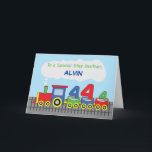 Step Brother 4th Birthday Farbenzug auf Track Karte<br><div class="desc">Er wird bald vier,  dein Schrittbruder ist es. Es wäre also eine gute Idee,  wenn Sie schon jetzt eine Kopie dieser Karte bestellen,  damit Sie den Ansturm vermeiden und ihm diese geben können,  sobald die Feier beginnt.</div>