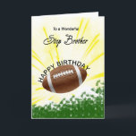 Step Brother Football Geburtstagkarte Karte<br><div class="desc">Geben Sie Ihrem fußballliebenden Stepbruder eine Fußballkarte mit einem explosiven Fußballthema! Ein Fußball mit den Worten "Zu einem wunderbaren Schrittbruder".</div>