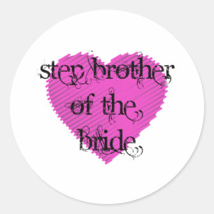 Step Brother of the Bride Runder Aufkleber