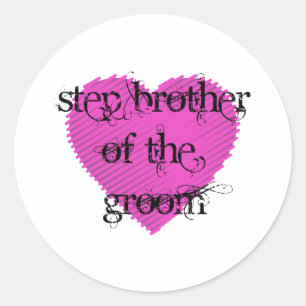 Step Brother of the Groom Runder Aufkleber
