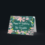 Step Daughter 31st Birthday Green Flowers Karte<br><div class="desc">If you want to get a special birthday message and greeting for your step daughter across then this is the card for you. This flower clad card will make her day more special.</div>