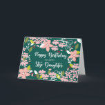 Step Daughter Birthday Green Blume Karte<br><div class="desc">Ihre wunderbare und einzigartige Stieftochter werden bald ihren Geburtstag feiern. Diese Karte mit schönen Blume auf der Vorderseite ist genau das Richtige,  um für den Anlass zu geben.</div>