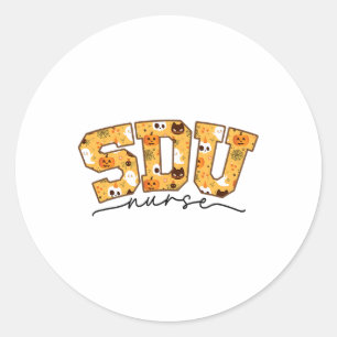 Step Down Unit Nurse Halloween Sdu Rn Fall Spooky Runder Aufkleber