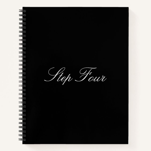 "Step Four"-Notebook Notizbuch (Vorderseite)