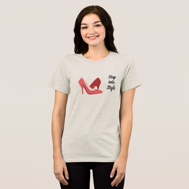 Step in Style Shoes Graphic T-Shirt Tri-Blend Shirt (Vorderseite voll)