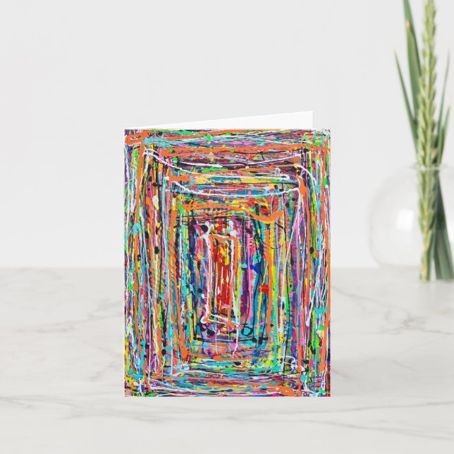 Step Inside Blank Notecard Dankeskarte (Vorderseite)