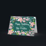 Step Mother Birthday Green Blume Karte<br><div class="desc">Jetzt,  da deine Lieblingsmutter ihren Geburtstag feiern wird,  ist es nur noch recht,  wenn du diese Karte für dich bereit hast,  wenn sie diesen Tag feiert.</div>