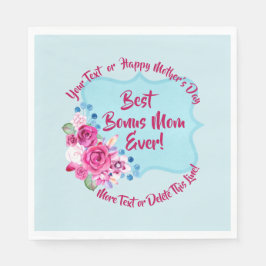 Step Mütter Day Bonus Mama Ändern Text Medium Serviette