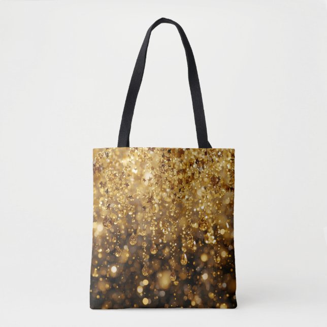 Step Out in Style With Golden Sparkles on Your Tasche (Vorderseite)