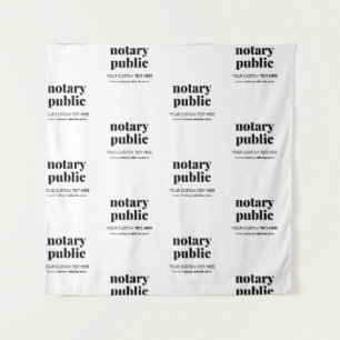 Step & Repeat White Notary Public Modern Event Wandteppich