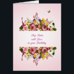 Step Sister Birthday Beautiful Bouquet<br><div class="desc">Eine schöne Geburtstagskarte für eine Stufenschwester. Ein Bouquet wird durch Lieben geteilt, die sich einen guten Geburtstag wünschen. Alles auf einem zarten rosa Hintergrund. Eine wunderschöne, traditionelle Geburtstagskarte, die wirklich Freude bereiten wird.</div>