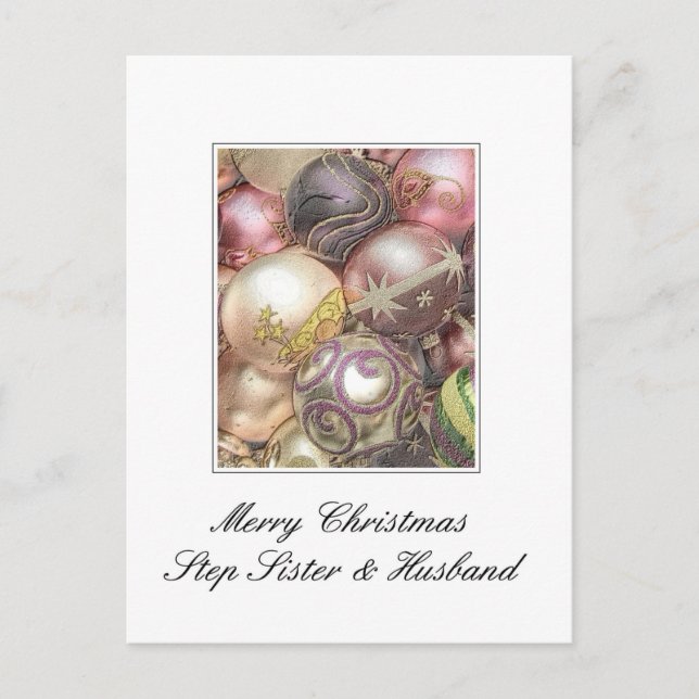 Step soeur & Husband Joyeuse carte de Noël (Devant)