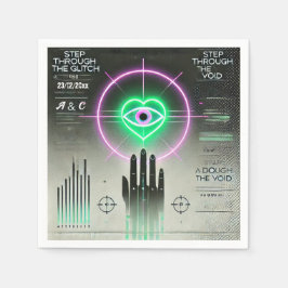 🖤 "Step Through the Glitch" Weirdcore Napkin 🖤 Serviette