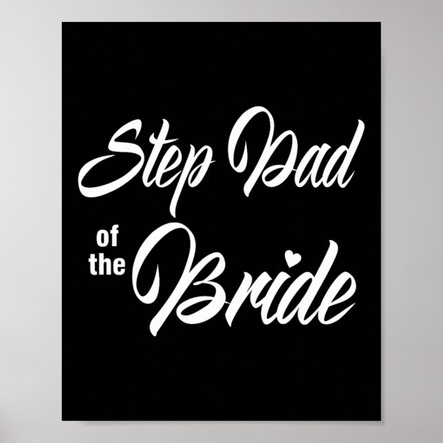 Step Vater der Braut Hochzeitsfeier Matching Brida Poster (Vorne)