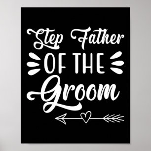 Step Vater der Groom Wedding Party Family Brid Poster