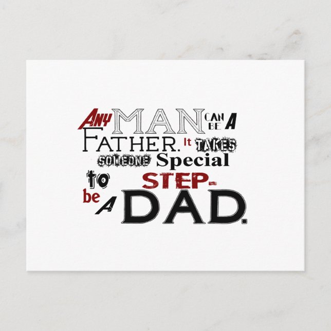 Step Vater Quote Vathage Day Postkarte (Vorderseite)