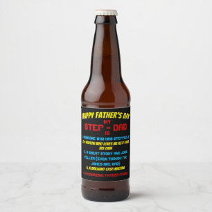 Step Vater Zitat Black Vater's Day Bierflaschenetikett