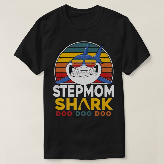 Stepama Shark Mütter Tag Weihnachten Geburtstag T-Shirt (Design vorne)