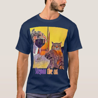 Stepan the chubby Katzenkunst, niedlicher Katzenli T-Shirt