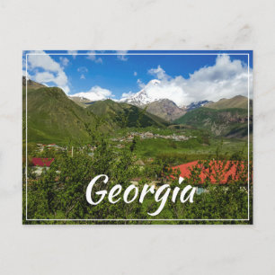 Stepantsminda Kazbegi Georgia Gergeti Caucuses Postkarte