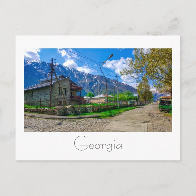 Stepantsminda Kazbegi Georgia Kaukusgebirge Postkarte (Vorderseite)