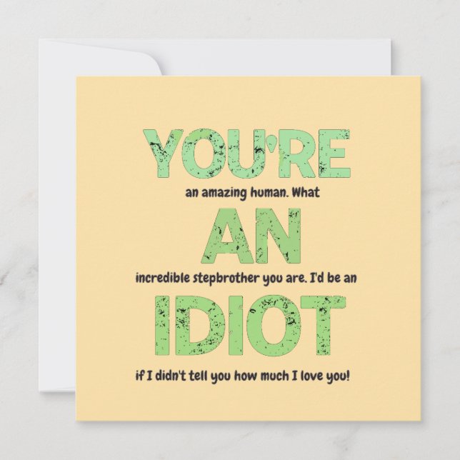 Stepbruder, du bist ein Phantastisches menschliche Karte (Vorderseite)