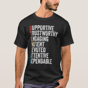 Stepdad Acronym Stepfather Step Vater Familienvate T-Shirt