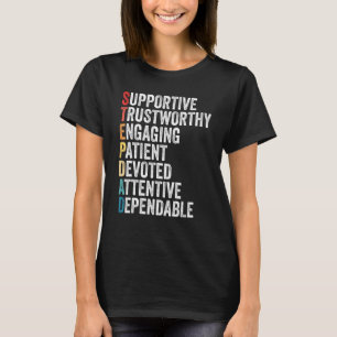 Stepdad Acronym Stepfather Step Vater Familienvate T-Shirt