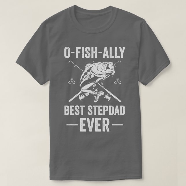 Stepdad Beste Stepdad je Fisch T-Shirt (Design vorne)