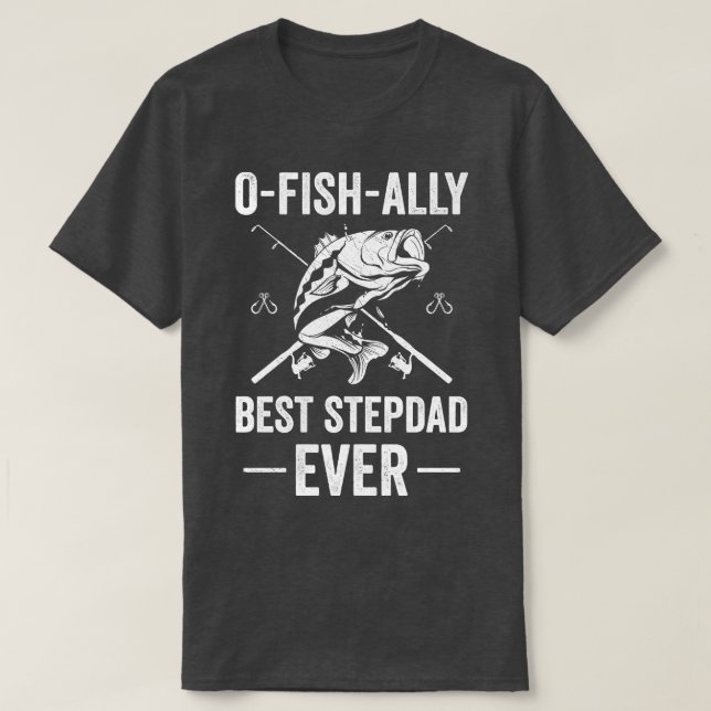 Stepdad Beste Stepdad je Fisch T-Shirt (Design vorne)