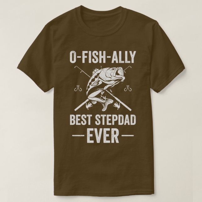 Stepdad Beste Stepdad je Fisch T-Shirt (Design vorne)