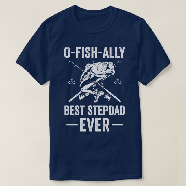 Stepdad Beste Stepdad je Fisch T-Shirt (Design vorne)