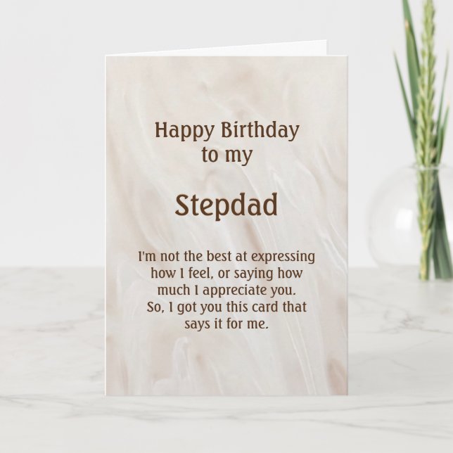 Stepdad Birthday Card Karte (Vorderseite)