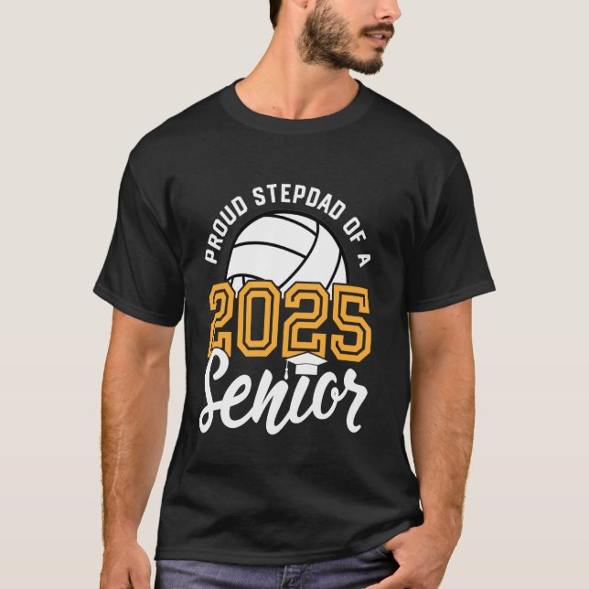 Stepdad einer HochVolleyball-Abschluss-Klasse T-Shirt (Vorderseite)