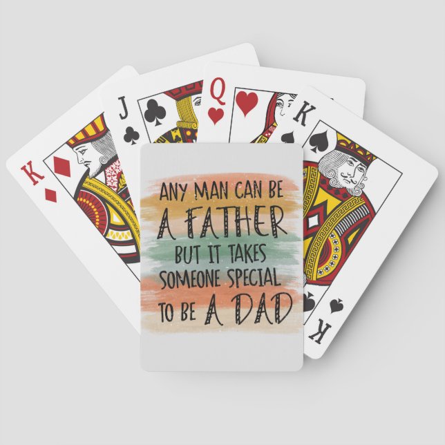 Stepdad Father's Day-Geschenk | Besondere Väter Spielkarten (Rückseite)