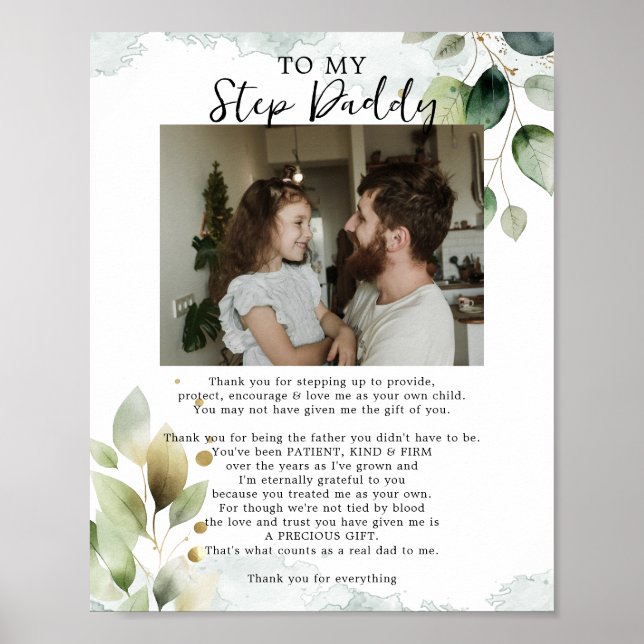 Stepdad-Geschenk von Step-Tochter Poster (Vorne)