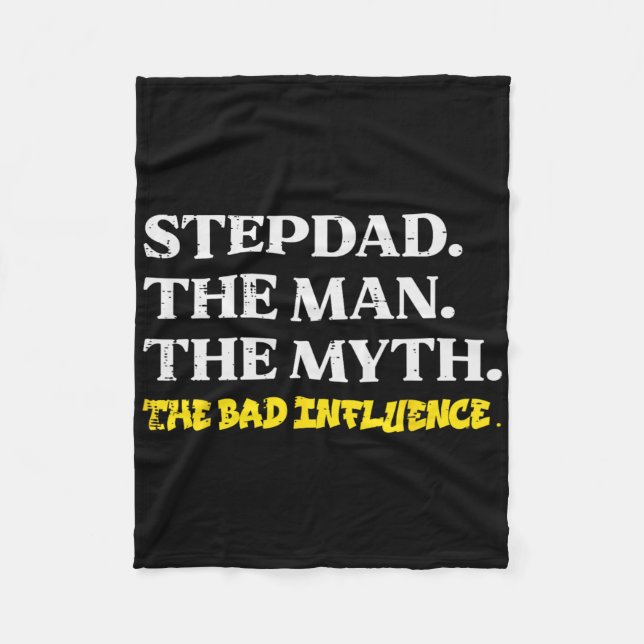 Stepdad Man Myth D Influence Funny Step Vater Vate Fleecedecke (Vorderseite)