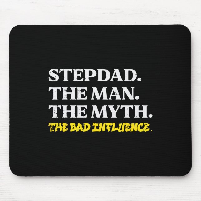 Stepdad Man Myth D Influence Funny Step Vater Vate Mousepad (Vorne)