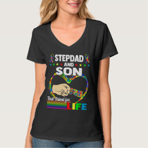 Stepdad und Sohn bester Freund von Life Autismus V T-Shirt