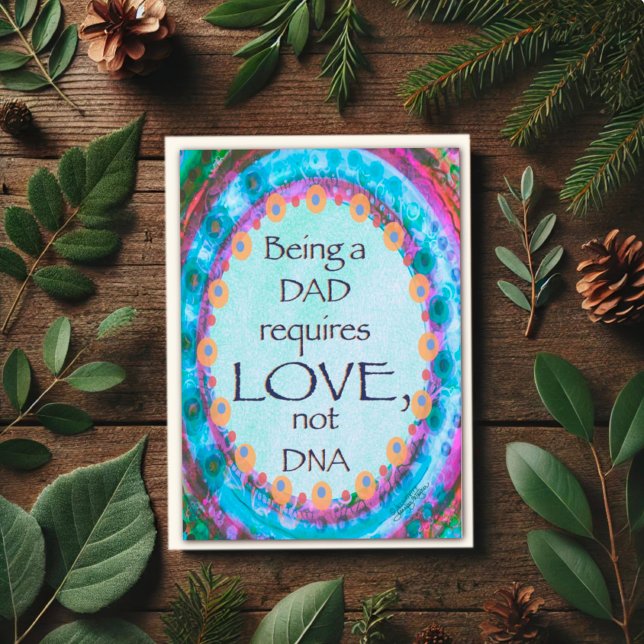 Stepdad Vatertag DNA Zitat Inspirationskarte Karte (Von Creator hochgeladen)