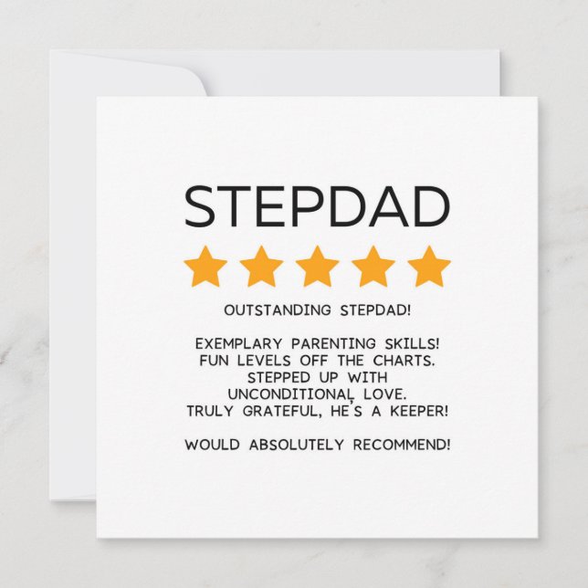 Stepdad Vatertag oder Stepdad Birthday Karte (Vorderseite)
