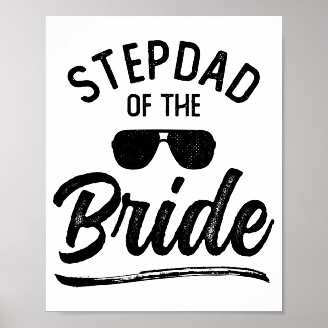 Stepdad von der Braut Matching Wedding Party Poster (Vorne)